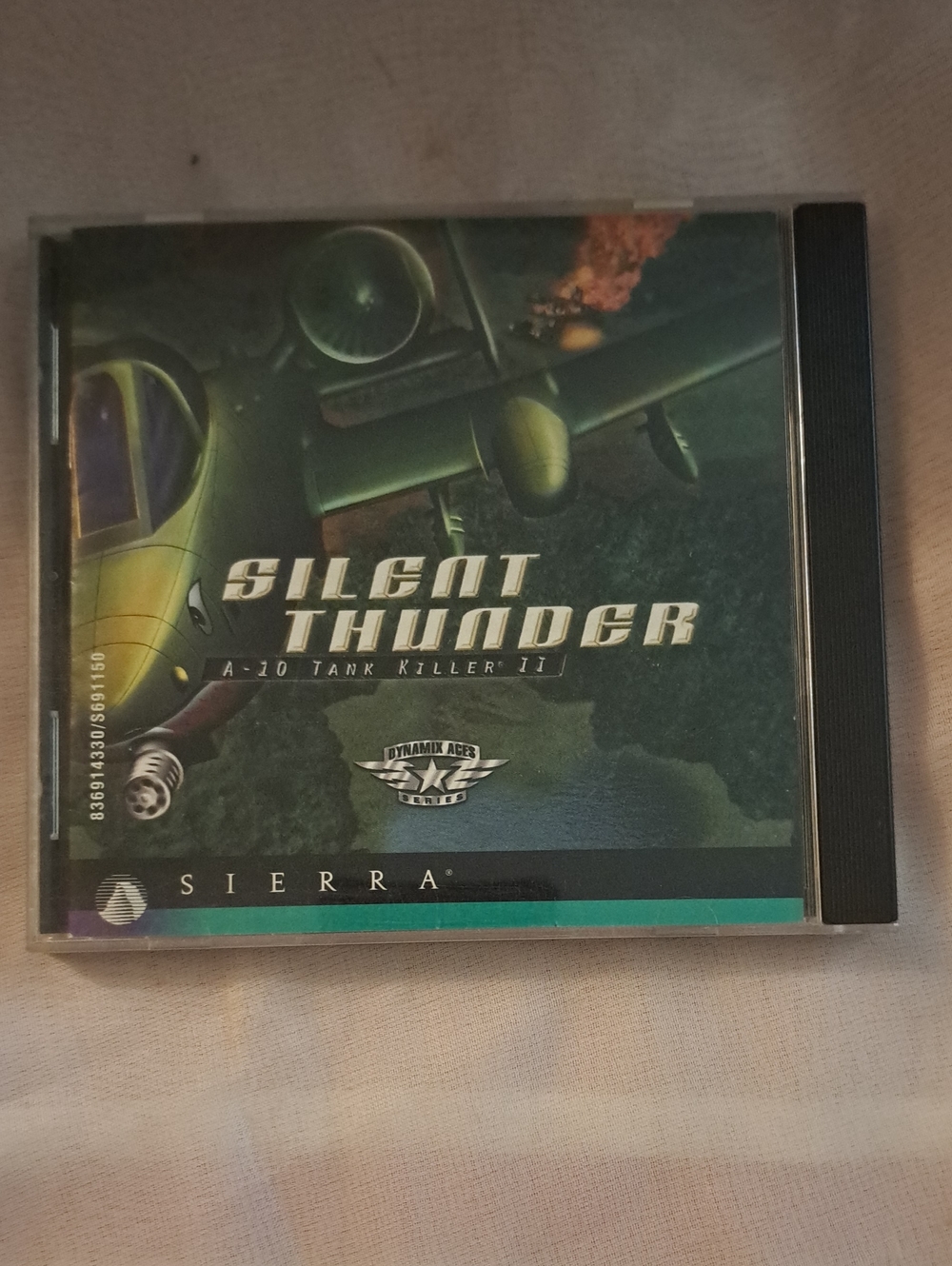 Silent Thunder A-10 Game Case — Green & Teal Artwork